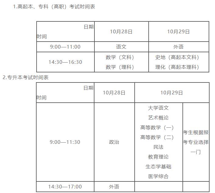 2017年杭州成人高考考试时间及科目安排(图1)