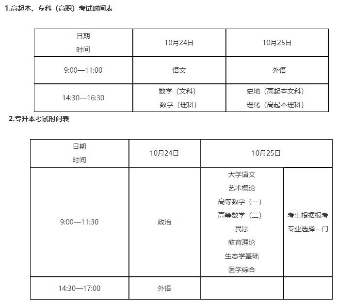 2020年杭州成考考试时间安排(图2) 2020年杭州成考考试时间安排(图2)